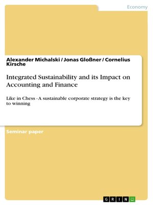 cover image of Integrated Sustainability and its Impact on Accounting and Finance